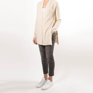 Helmut Lang Ivory Cardigan with Open Sides, Size Small